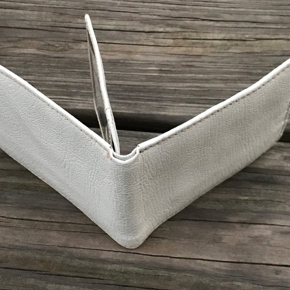 Father day Wallet White Real Leather Photo ID Hold - Picture 10 of 10